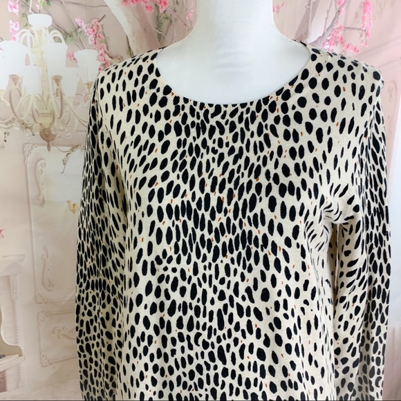 NEW J Crew Leopard Animal Print  Crew Neck… - Picture 3 of 10